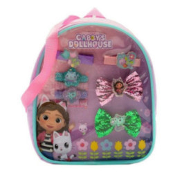 Mochila + acessórios cabelo Gabby's Dollhouse