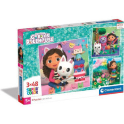 Puzzle Gabby's Dollhouse 3x48pcs