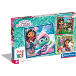 Puzzle Gabby's Dollhouse 3x48pcs