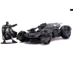 Conjunto figura Batman e carro de metal