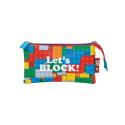 Estojo escolar triplo Blocks
