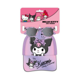 Conjunto boné e óculos de sol Hello Kitty Kuromi
