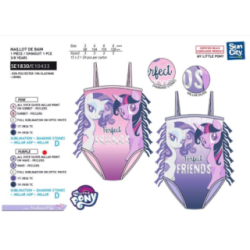 Fato de banho franjas My little pony