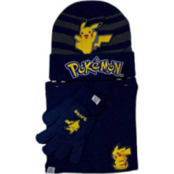 Conjunto gorro, gola e luvas Pokémon