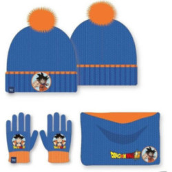 Conjunto gorro, gola e luvas Dragon Ball
