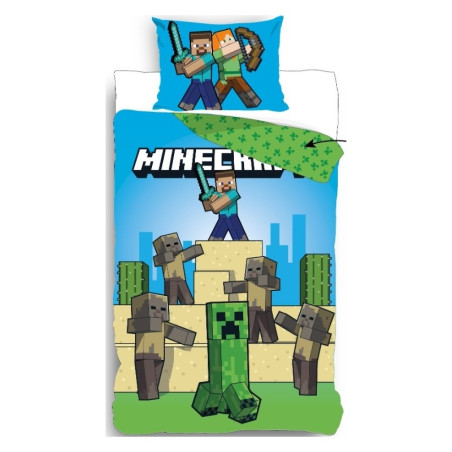 Conjunto de cama solteiro Minecraft