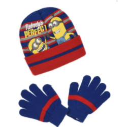 Conjunto de gorro e luvas Minions