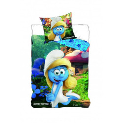 Conjunto de cama solteiro Les Schtroumpfs