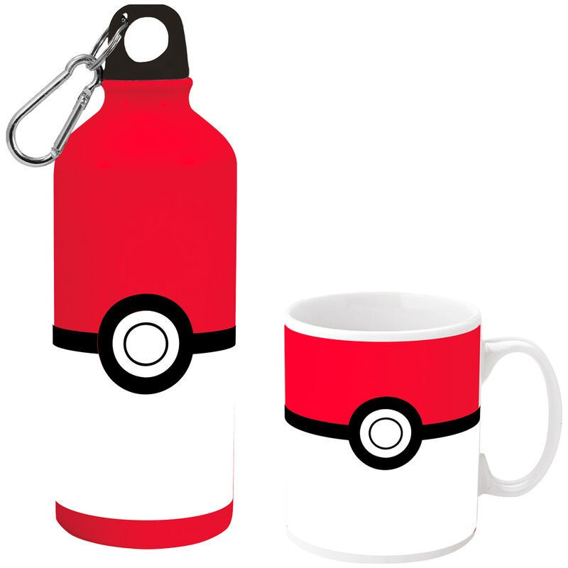 Conjunto garrafa aluminio e caneca Pokémon