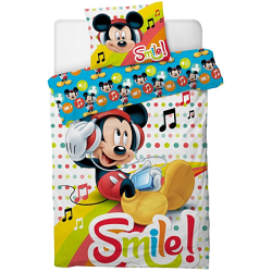 Conjunto de cama solteiro Mickey Mouse